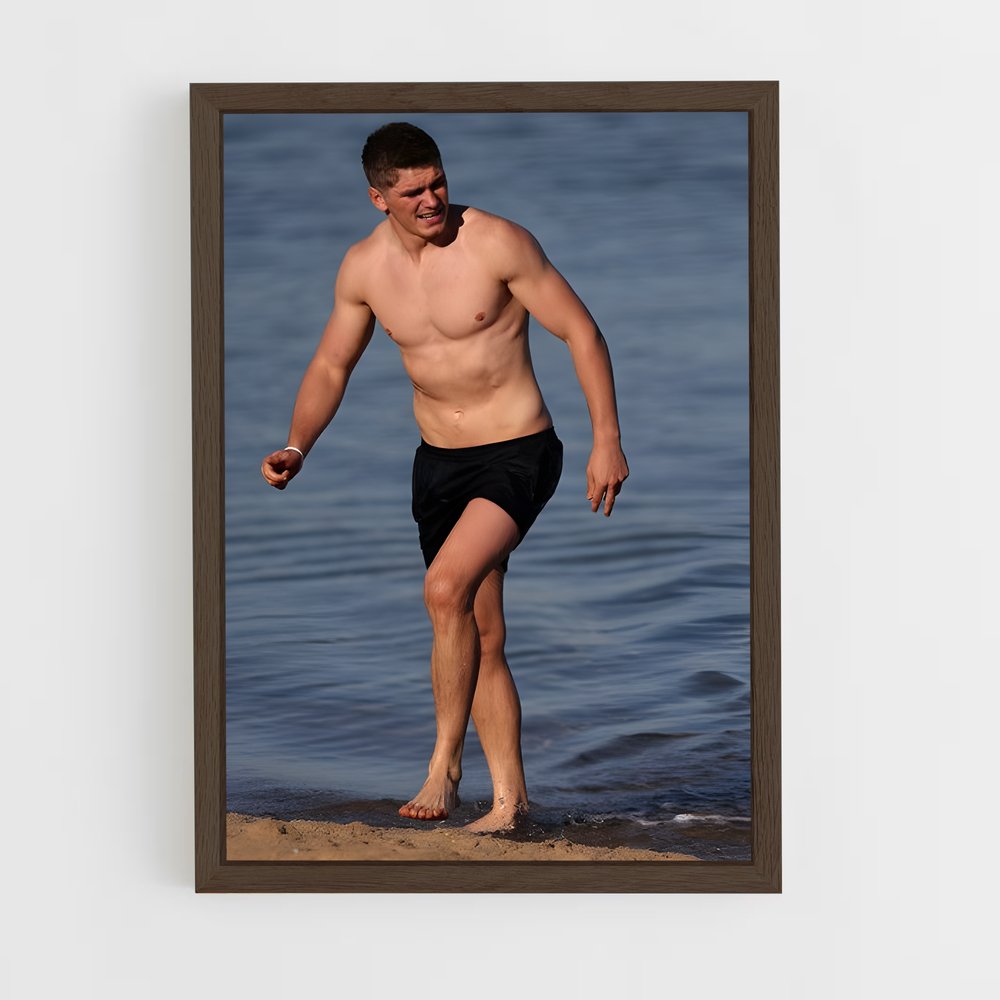 Poster Marche sur la Plage – affiche Rugby (vue 5)